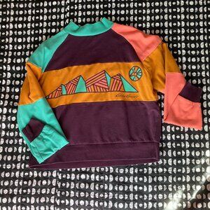 Mock Neck Sweatshirt, vintage look, apres ski coquette